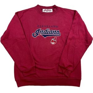 Vintage Cleveland Indians Crewneck Sweatshirt Women’s Size Medium-Maroon